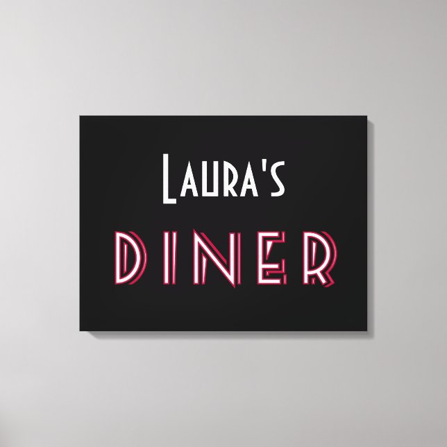 Laura's Art Deco Middag Sign Canvastryck (Framsida)