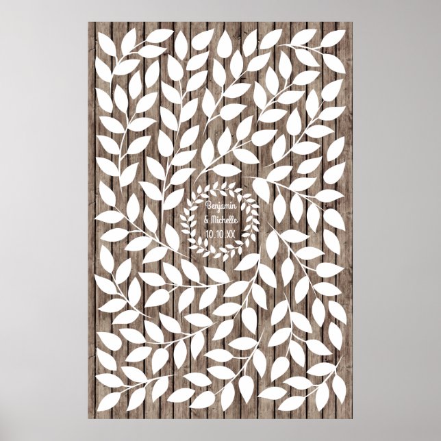 Laurel- 150 Alternativ till signaturgästbok Poster (Framsidan)