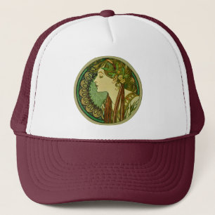 Laurel, Alphonse Mucha Vintage Art nouveau Keps