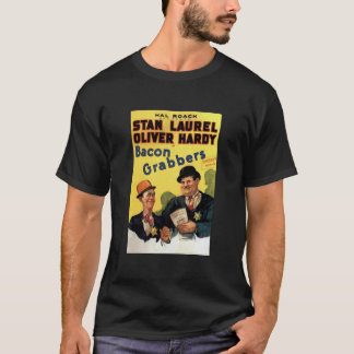Laurel and Hardy. Bacon Grabbers. Movie Poster. Cl T Shirt