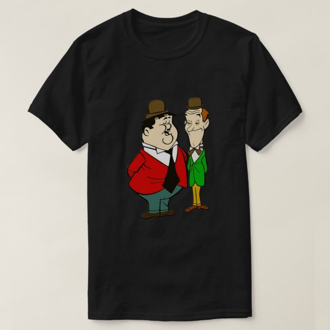 Laurel and Hardy cartoon Classic T Shirt (Design framsida)