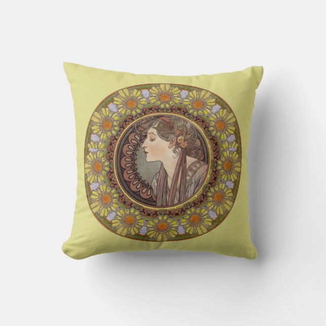 Laurel av Alphonse Mucha Kudde (Framsida)