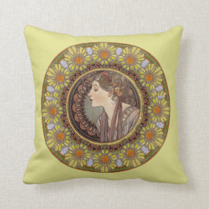 Laurel av Alphonse Mucha Kudde