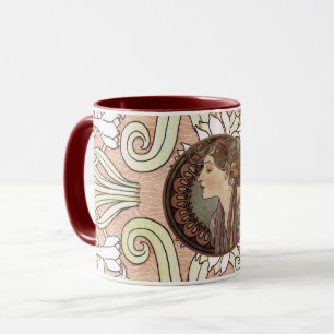 Laurel av Alphonse Mucha Mugg