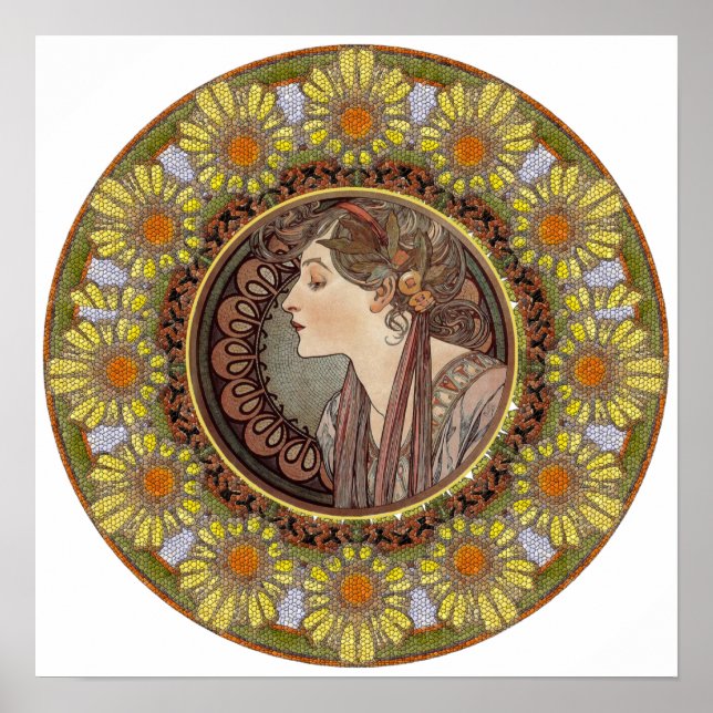 Laurel av Alphonse Mucha Poster (Framsidan)
