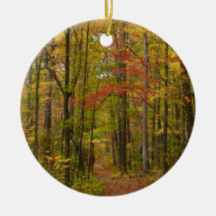 Laurel Backe Trail in Fall Julgransprydnad Keramik