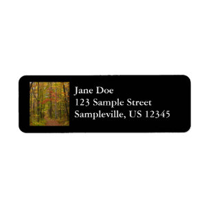 Laurel Backe Trail in Fall Returadress Etikett