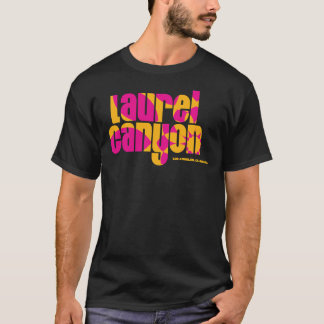 Laurel Canyon psychedelic-blommans logotyp - rosa T Shirt