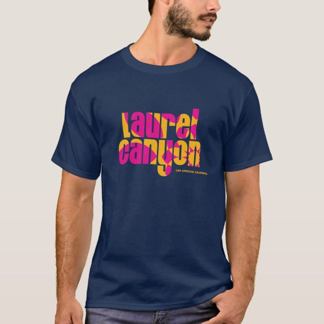 Laurel Canyon psykedelisk blomma rosa T Shirt (Framsida)