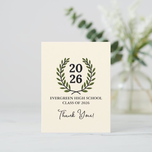 Laurel Crest klass 2026 Vykort (Stående Fram)