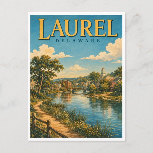 Laurel Delaware Broad Creek GeoSaga Vykort (Framsida)
