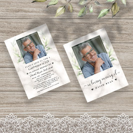 Laurel Firande of Life Photo Funeral Memorial Inbjudningar