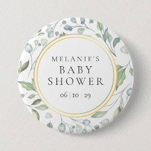 Laurel Garland Faux Guld Folie Baby Shower Knapp