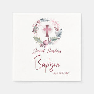 Laurel Garland ro Guld Baptism Christening Pappersservett
