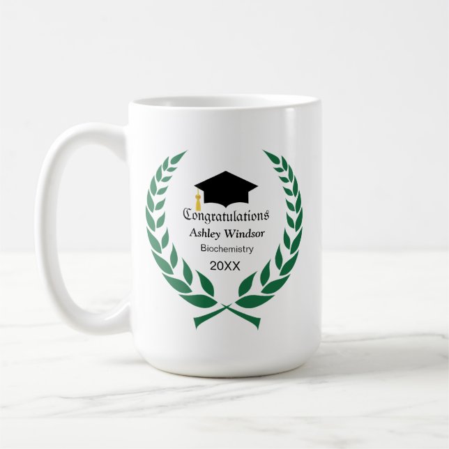 Laurel Grattis Examen Kaffemugg (Vänster)
