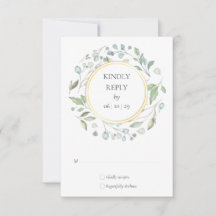 Laurel Greenery Watercolor Garland Bröllop OSA