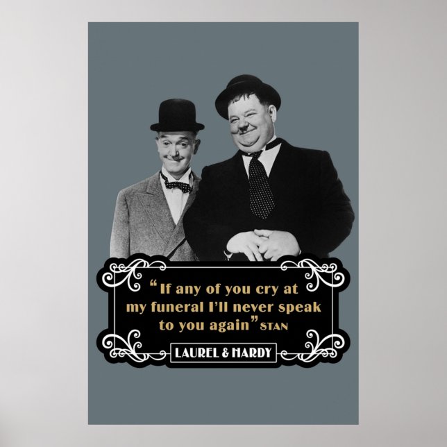 Laurel Hardy om någon av er Gråter på min begravni Poster (Framsidan)