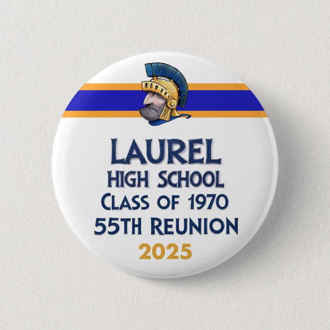 Laurel High Class of 1970 55th Reunion Button Knapp (Framsida)