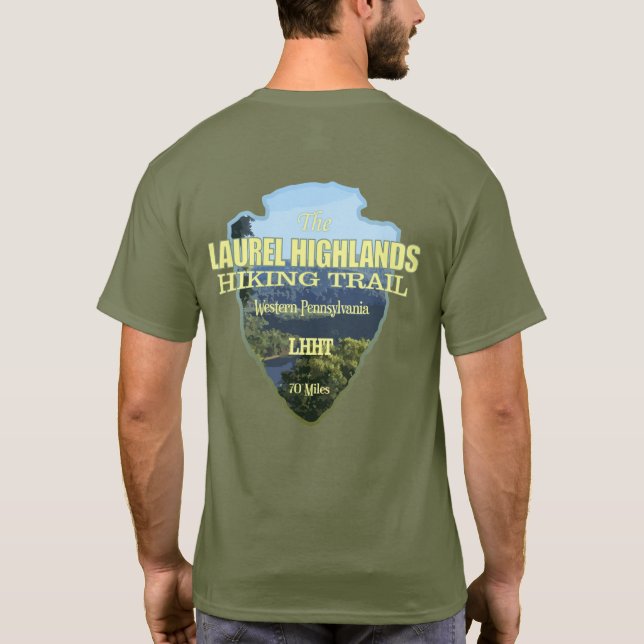 Laurel Highlands Hiking Trail (pilspets) T Shirt (Baksida)