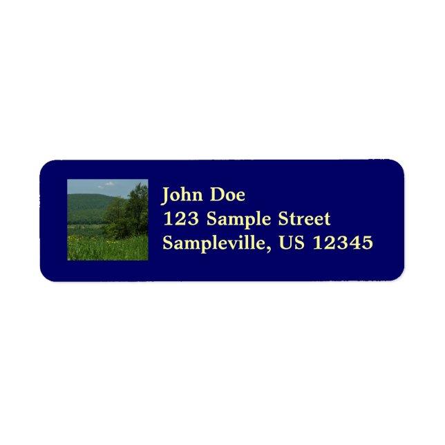 Laurel Highlands Pennsylvania Sommarfotografi Returadress Etikett (Framsidan)