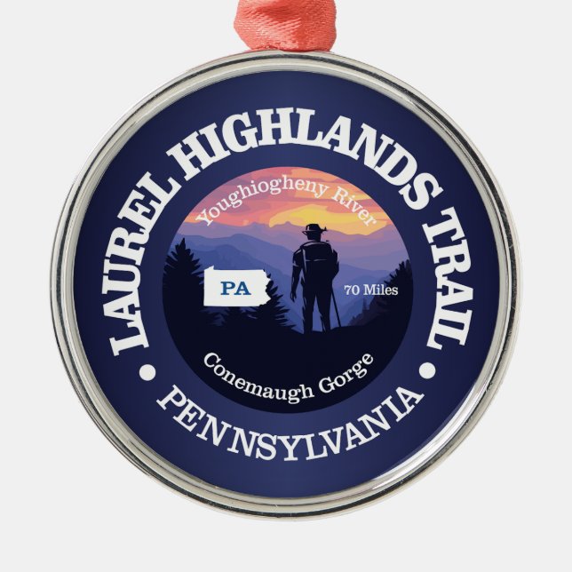 Laurel Highlands Trail (rd2) Julgransprydnad Metall (Framsidan)