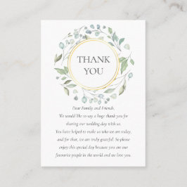 Laurel Krans Bröllop Tack Placeringskort