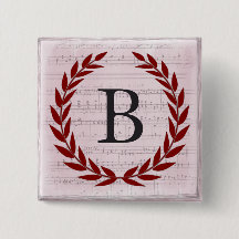Laurel Krans Notblad Monogram Initial B