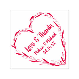 Laurel Löv Heart Wandeans | BRÖLLOP TACK Självfärgande Stämpel