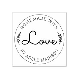 Laurel Löv Homemade med Kärlek Stämpel