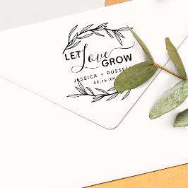 Laurel Löv Let Kärlek Grow Bröllop Stämpel