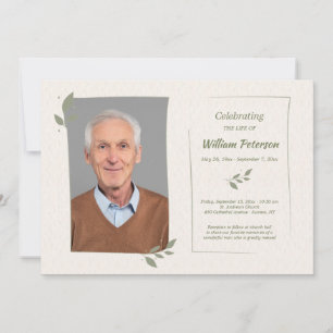 Laurel Löv Ram Firande av Life Card Inbjudningar