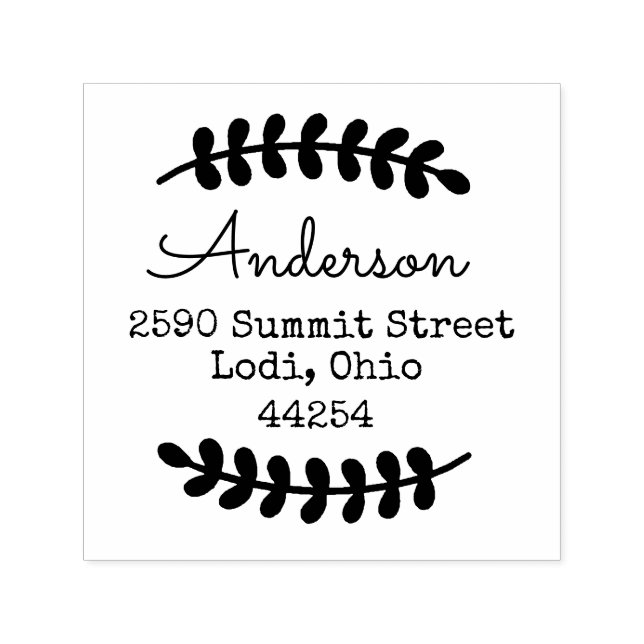 Laurel Löv Simple Självfärgande Stämpel (Design)