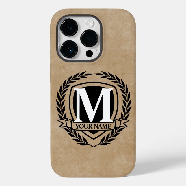 Laurel Monogram Design Fodral-Mate iphone case (Baksida)