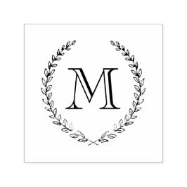 Laurel Monogram Frimärke Självfärgande Stämpel