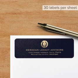 Laurel Navy Address Label Returadress Etikett