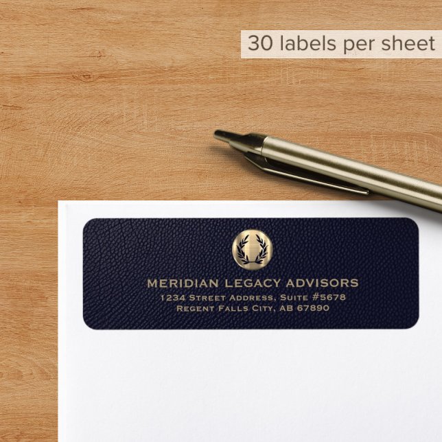 Laurel Navy Address Label Returadress Etikett (Skapare uppladdad)