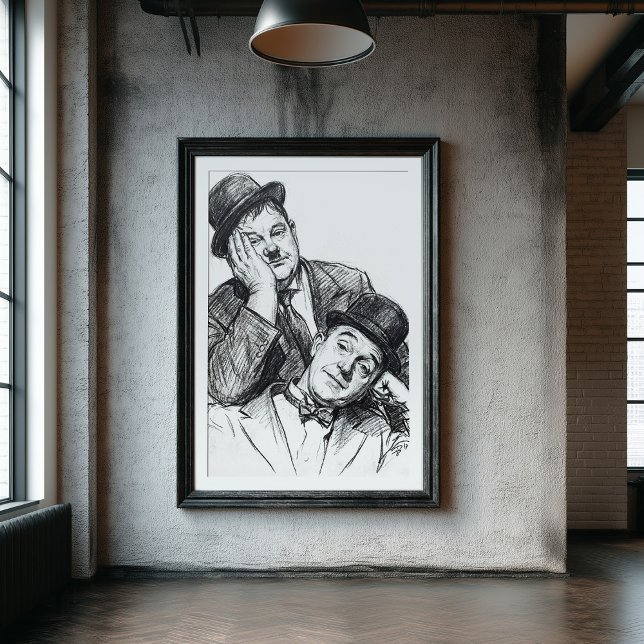 Laurel och Hardy - En annan fena - Vintage Poster (Skapare uppladdad)