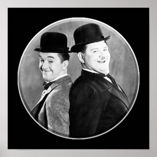 LAUREL OCH HARDY Stan Laurel och Oliver Hardy in t Poster