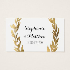 Laurel Olive Löv WAN Bröllop Golden Gift Märkres Visitkort
