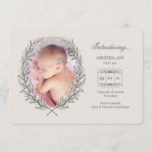 Laurel Ram Photo Birth Notice Meddelande