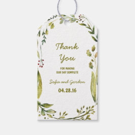 Laurel Rustic Bröllop Presentetikett