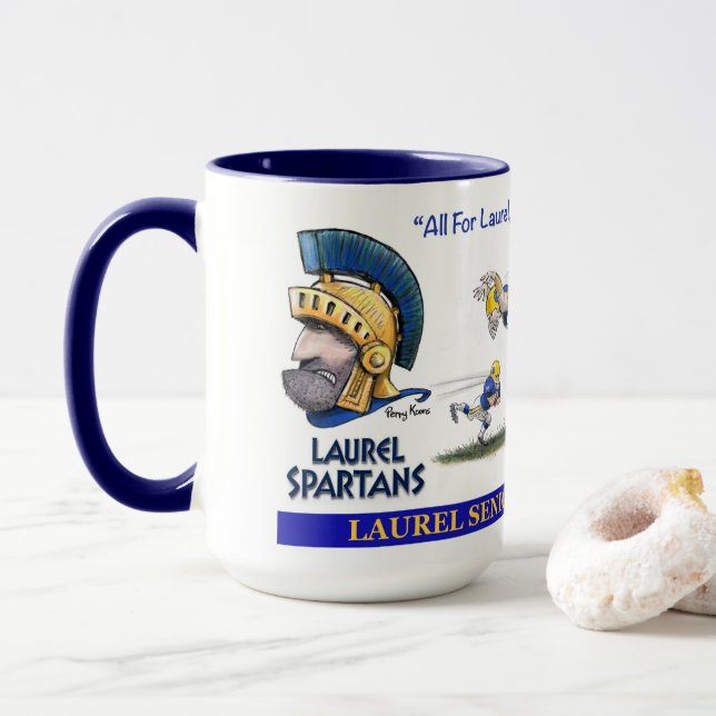 Laurel Senior High School Spartan-mugg Mugg (Med munk)