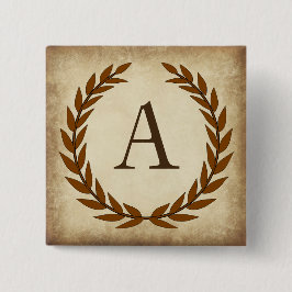 Laurel WAN Åldras Papyrus Monogram Initial A Knapp