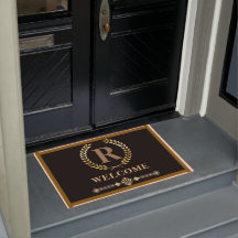 Laurel WAN Personlig Initial Door Mat