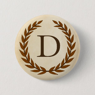 Laurel Wand on Parchment Monogram Initial D Knapp
