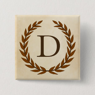 Laurel Wand on Parchment Monogram Initial D Knapp