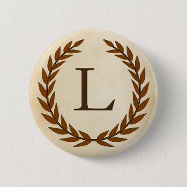 Laurel Wand on Parchment Monogram Initial L Knapp