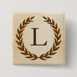 Laurel Wand on Parchment Monogram Initial L Knapp
