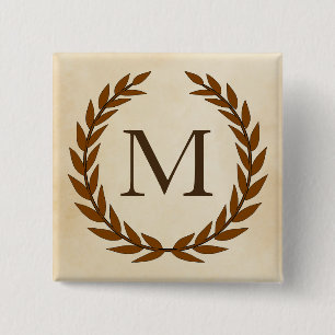 Laurel Wand on Parchment Monogram Initial me Knapp