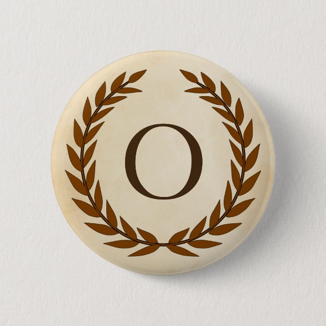Laurel Wand on Parchment Monogram Initial O Knapp (Framsida)